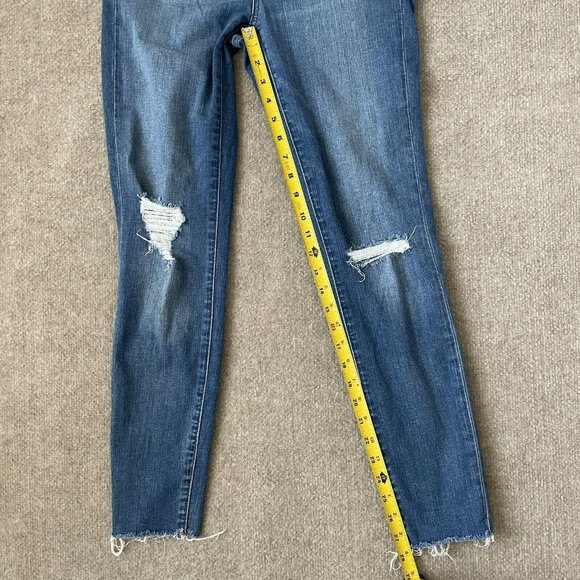 Madewell Women's Skinny Jeans - Distressed Blue - Picture 9 of 13